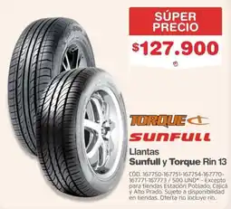 Makro Torque Sunfull llantas oferta