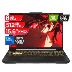 Falabella Portátil Gamer TUF FX607VJ-RL016 Intel Core i5-210H 8GB RAM DDR4 512GB SSD RTX 6GB oferta
