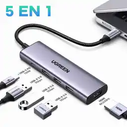 Falabella Adaptador Hub Multipuerto 5 en 1 HDMI 4K 100W PD USB CM511-15596 oferta