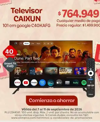 Pago - televisor 101 cm google c40kafg