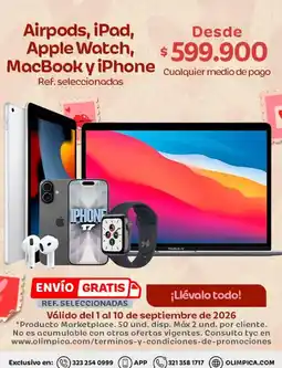 Olímpica Apple - airpods, ipad, watch, macbook and iphone oferta