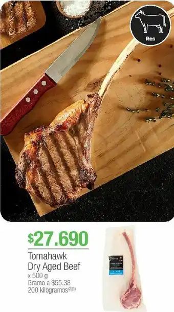 Jumbo Tomahawk dry aged beef x 500g oferta