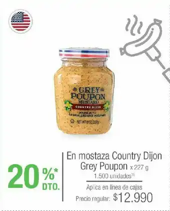Jumbo Mostaza country dijon y grey poupon 227g oferta