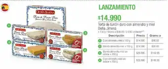 Jumbo Torta de turrón duro almendra y miel doña jimena 150g oferta