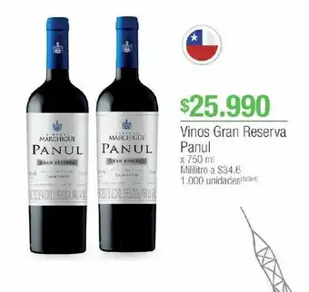 Jumbo Vino gran reserva panul 750ml oferta