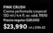 Cyzone Pink crush crema perfumada corporal 130 ml / 4.4 fl. oz. cód. 11510 oferta