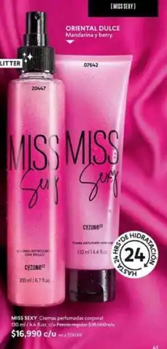 Cyzone Oriental - miss sexy cuerpo perfumado corporal 200 ml + 180 ml oferta