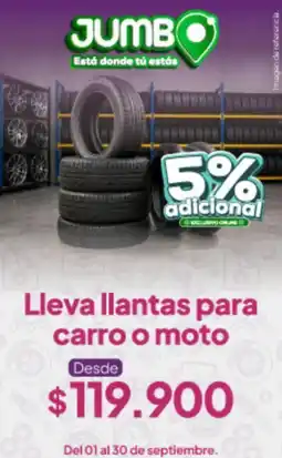 Jumbo Jumbo - llantas para carro o moto oferta