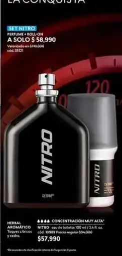 Cyzone Nitro - set nitro perfume + roll-on oferta