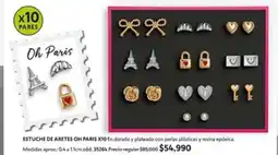 Cyzone Dorado - estuche de aretes oh paris x10 oferta