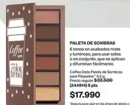 Avon Coffee date paleta de sombras para párpados oferta