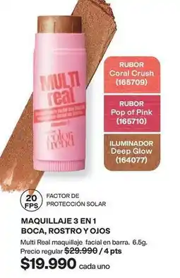 Avon Multi - maquillaje 3 en 1 boca, rostro y ojos oferta