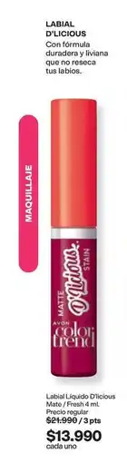 Avon Avon - labial líquido d'licious oferta