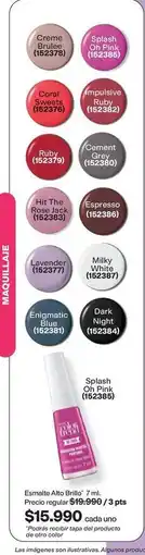 Avon Splash - esmalte bibu baby - 7 ml oferta