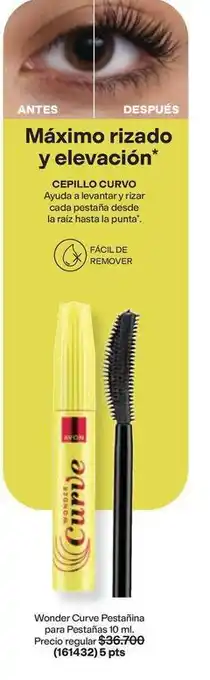 Avon - wonder curve pestalina para pestanas 10 ml