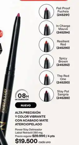 Avon Avon - power stay delineador labial retráctil 280 mg oferta