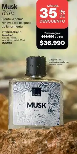 Avon Avon - musk rain eau de toilette (175487) oferta