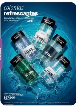 Avon Natura - colonia refrescantes musk oferta