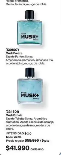 Avon Avon - musk freeze eau de parfum spray oferta