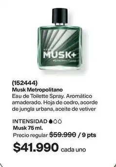Avon Avon - (152444) musk metropolitano eau de toilette spray oferta
