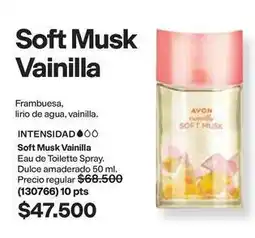 Avon Avon - soft musk vainilla eau de toilette spray. dulce amaderado 50 ml. (130766) oferta