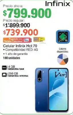 Jumbo Infinix Celular Infinix Hot 70 oferta