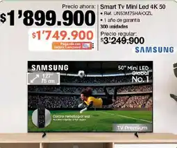 Jumbo Samsung smart tv mini led 4k 50 oferta