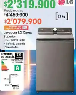 Jumbo Lavadora LG Carga Superior oferta