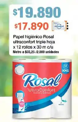 Jumbo Rosal papel higiénico ultraconfort triple hoja oferta