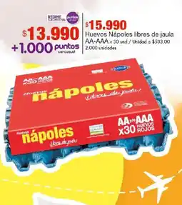 Metro Huevos Nápoles libres de jaula oferta