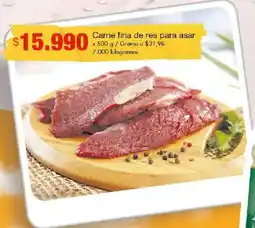 Metro Carne fina de res para asar oferta