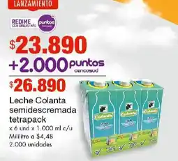 Metro Leche Colanta semidescremada tetrapack oferta