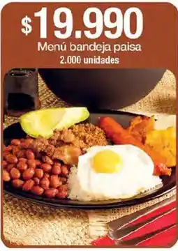 Jumbo Menú bandeja paisa oferta