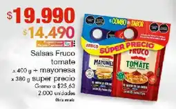 Metro Frucosalsas tomate mayonesa oferta