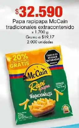 Metro McCain Papa rapipapa tradicionales oferta