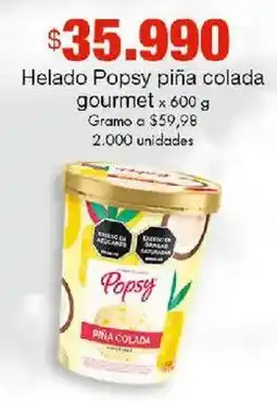 Metro Popsy helado piña colada gourmet oferta