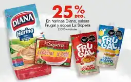 Metro Diana harina frugal y sopas la soper oferta