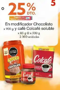 Metro Chocolisto y café Colcafé soluble oferta