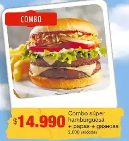 Metro Combo súper hamburguesa oferta