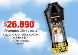 Metro Gliss shampoo + acondicionador oferta