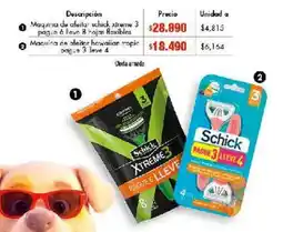 Metro Schick maquina de afeitar xtreme 3 oferta