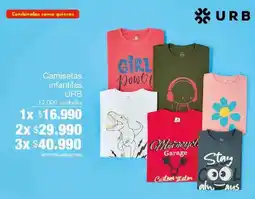 Metro urb camisetas infantiles oferta