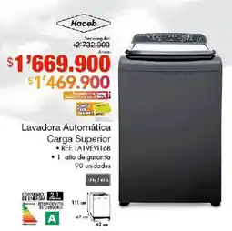Metro Haceb lavadora automatica carga superior oferta