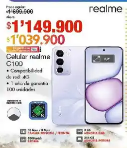 Metro realme celular realme c100 oferta