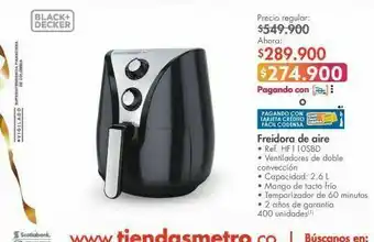 Metro Freidora black & decker oferta