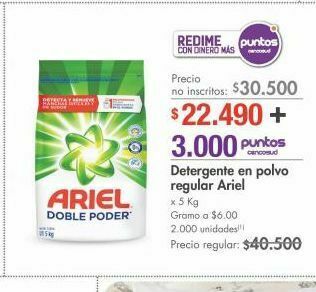 Metro Detergente en polvo ariel oferta