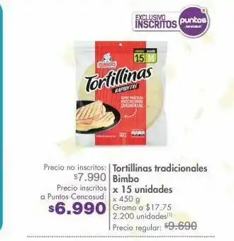 Metro Tortilla bimbo oferta