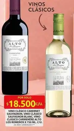 Ara Los romeros - vino clásico cabernet sauvignon, vino clásico sauvignon blanc oferta