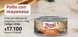 Nova Venta Zenú - pollo con aderezo de mayonesa x 160g código: 23566 oferta
