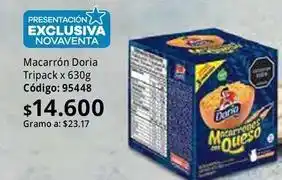 Doria - macarrón tripack x 630g código: 95448